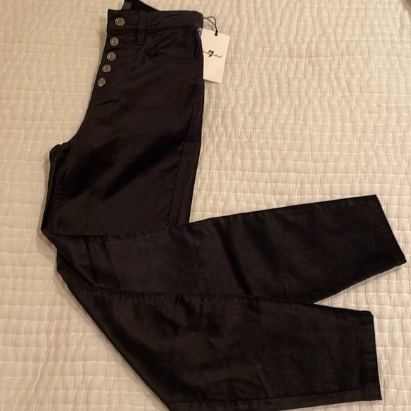 CLEARANCE NWT 7 for all mankind BLACK VELVET SUPER SKINNY size 25 - Picture 3 of 8